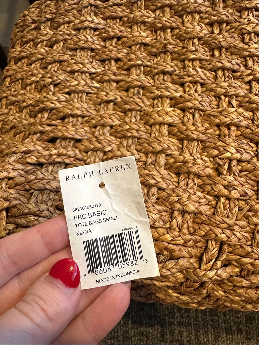 Ralph Lauren Woven Straw Tote in Natural Tan - Picture 3 of 5